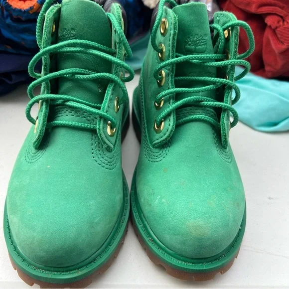 Timberland Kids Green Boots - Picture 4 of 10